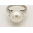 ミキモト　PT950 パールダイアイリリング 12.50mm 0.44ct 9.50g　拡大