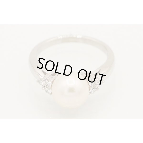 PT950 パールダイアイリリング 8.70mm 5.90g　拡大