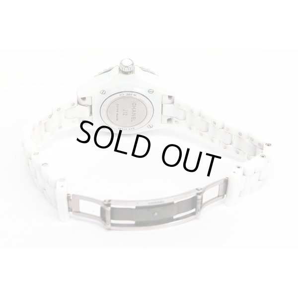 シャネル　Ｊ１２　Ｈ５７０３　白文字盤　１２Ｐ　セラミックブレス