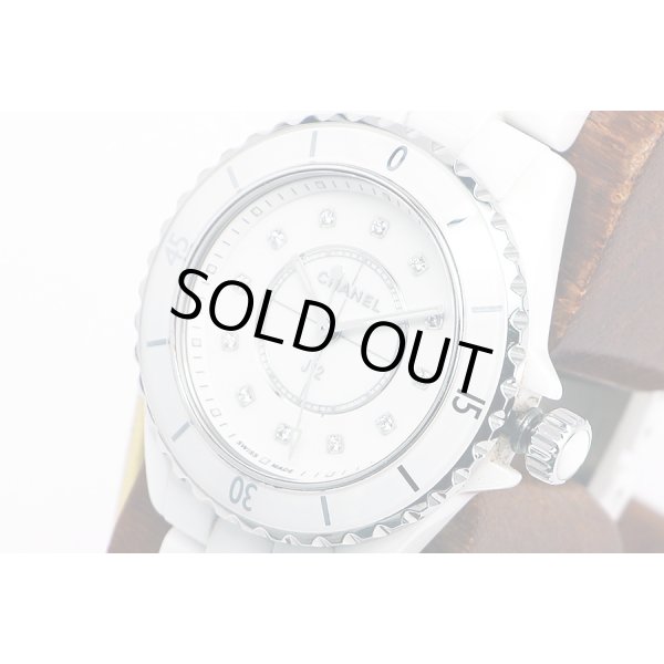 シャネル　Ｊ１２　Ｈ５７０３　白文字盤　１２Ｐ　サイド拡大