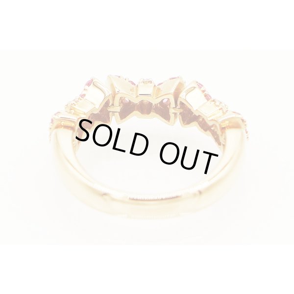 ポンテヴェキオ　K18PG ピンクサファイアダイアイリリング 0.54ct 0.11ct 5.40g　内側