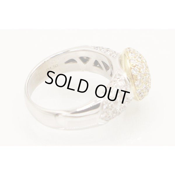 ポンテヴェキオ　K18WG/YG ダイアイリリング 1.50ct 7.70g　刻印