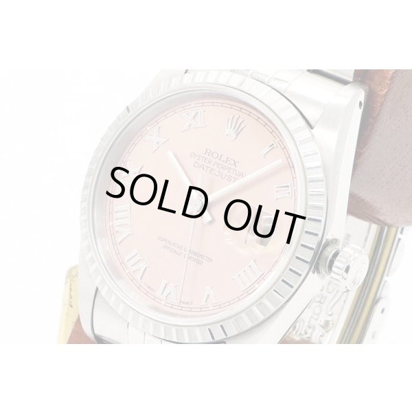 ロレックス　１６２２０　Ｓ２９２８３５　ピンクローマン文字盤　サイド拡大