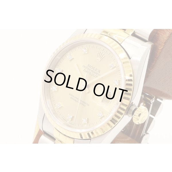 ロレックス　１６２３３Ｇ　Ｓ７０２１９０　シャンパン文字盤　旧１０Ｐ（９３年製）　サイド拡大