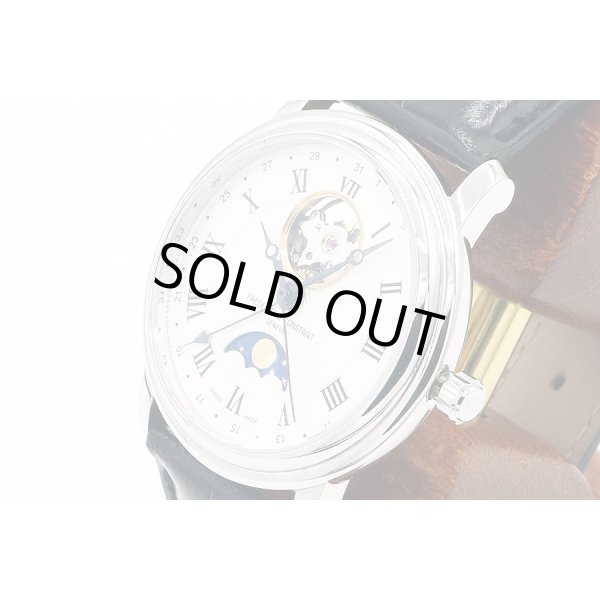 フレデリックコンスタント　ＦＣ３３５　オープンハート　ムーンフェイス　銀文字盤　サイド拡大