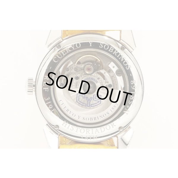 クエルボ・イ・ソブリヌス　ヒストリアルドール　３１９１　ＳＯＬ　黄色文字盤　裏面拡大