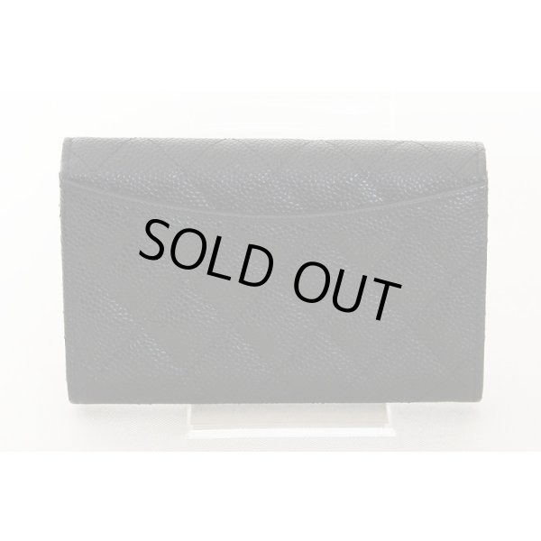 シャネル　ミディアム クラシック フラップ ウォレット AP0232 ブラック　裏面