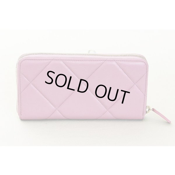 シャネル　シャネル19 ロングジップウォレット AP1063 ピンク　裏面