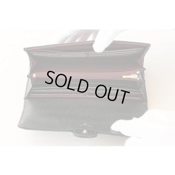 シャネル　クラシック ロング フラップ ウォレット AP0241 ブラック　中身