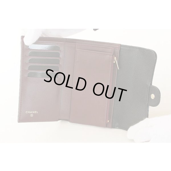 シャネル　ミディアム クラシック フラップ ウォレット AP0232 ブラック　中身