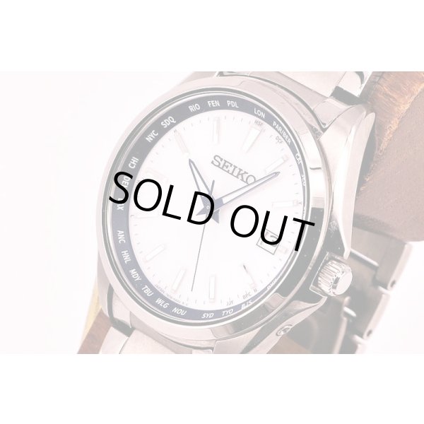セイコー　ＳＢＴＭ２９９　７Ｂ７５－０ＡＡ０　白文字盤　青針　１４０周年限定　サイド拡大