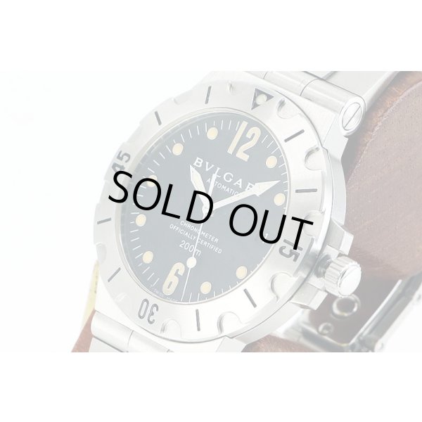 ブルガリ　スクーバ　ＳＤ３８　黒文字盤　サイド拡大