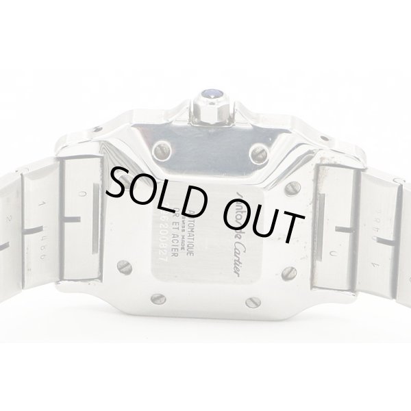 カルティエ　サントス　旧型　白文字盤　裏面拡大