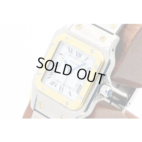 カルティエ　サントス　旧型　白文字盤　サイド拡大