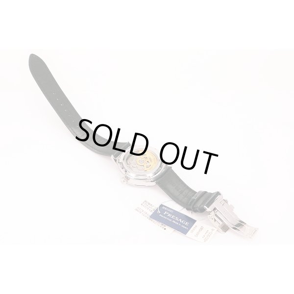 セイコー　プレサージュ　ＳＡＲＹ０８７　紺文字盤 　カクテル限定　革ベルト状態　裏面