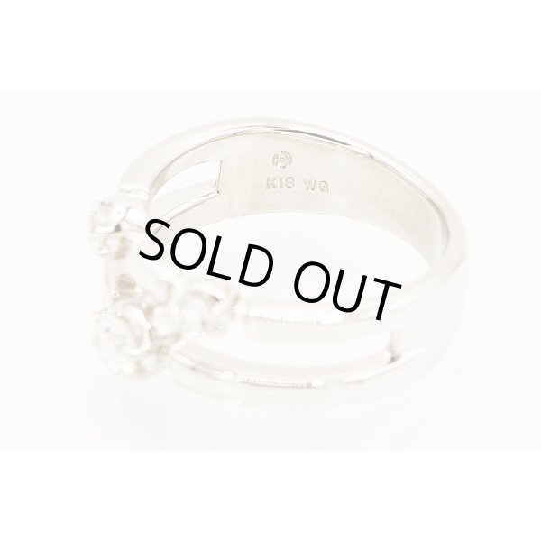 タサキ　K18WG ダイアイリリング 0.36ct 7.10g　刻印