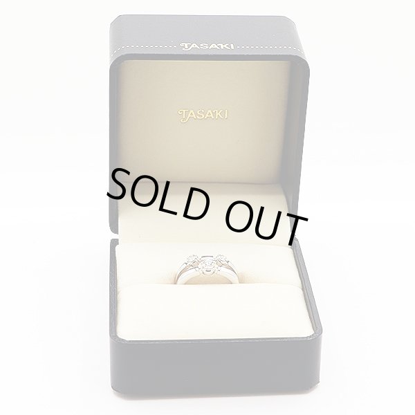 タサキ　K18WG ダイアイリリング 0.36ct 7.10g　箱