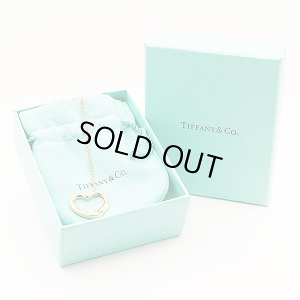 ティファニー　750YG オープンハート ダイア5Pイリペンダントネックレス 7.00g　箱