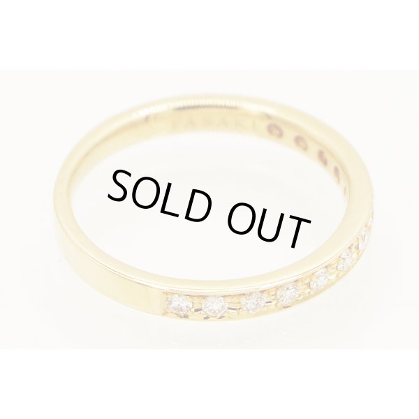 タサキ　K18 ダイアイリリング 0.14ct 2.10g　刻印(2)