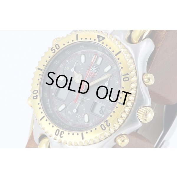 タグホイヤー　Ｓ／ｅｌ　ＣＧ１１２２－０　デジアナ　グレー文字盤　サイド拡大