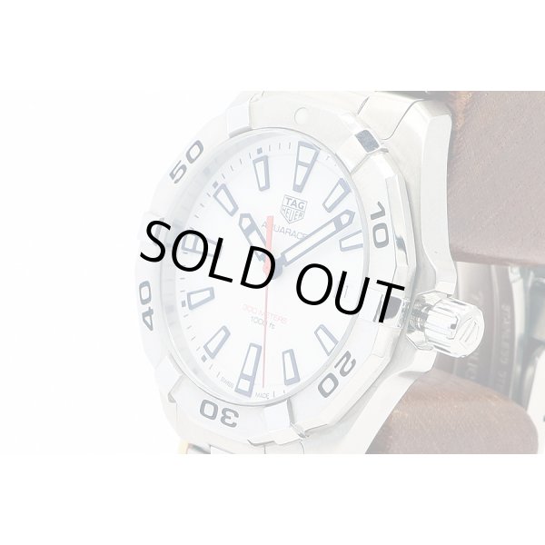 タグホイヤー　アクアレーサー　ＷＢＤ１１１１　白文字盤　サイド拡大