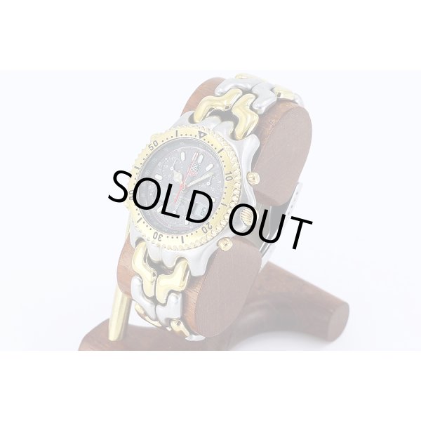 タグホイヤー　Ｓ／ｅｌ　ＣＧ１１２２－０　デジアナ　グレー文字盤　サイド