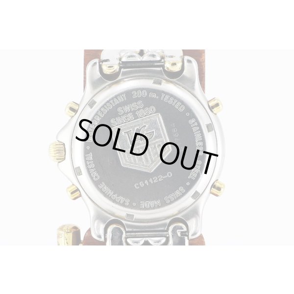 タグホイヤー　Ｓ／ｅｌ　ＣＧ１１２２－０　デジアナ　グレー文字盤　裏面拡大