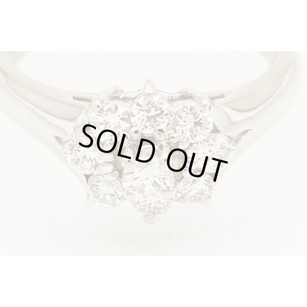 ポーラ　PT900 ダイアイリリング 0.50ct 5.80g　拡大