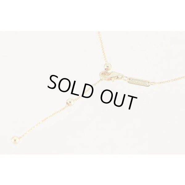 キメント　750YG 半貴石ダイアイリペンダントネックレス 8.80g　留め具拡大