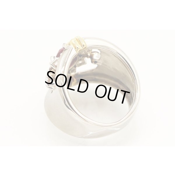 天空　PT900/K18 ルビーダイアイリリング 1.10ct 0.85ct 16.50g　裏面(1)