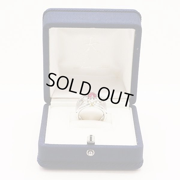 天空　PT900/K18 ルビーダイアイリリング 1.10ct 0.85ct 16.50g　箱イメージ