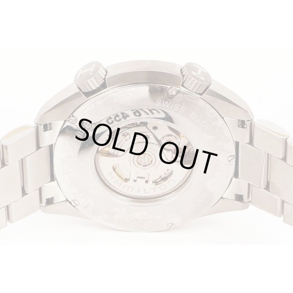 ハミルトン　カーキパイロット パイオニア　Ｈ７６４５５０　２つリューズ　黒文字盤　裏面拡大