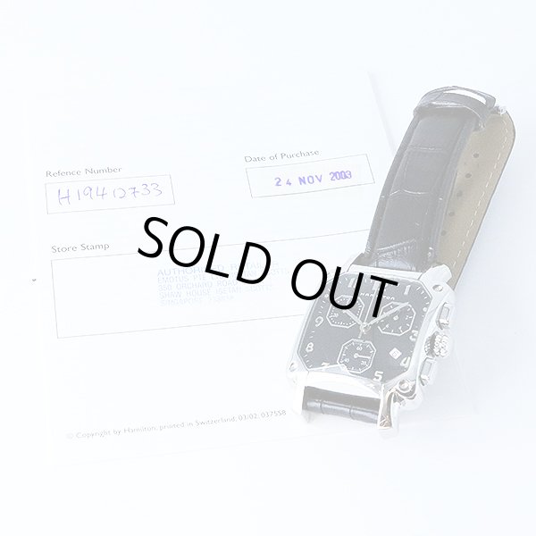 ハミルトン　ロイド　クロノグラフ 　Ｈ１９４１２７　黒文字盤　保証書