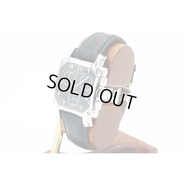 ハミルトン　ロイド　クロノグラフ 　Ｈ１９４１２７　黒文字盤　サイド