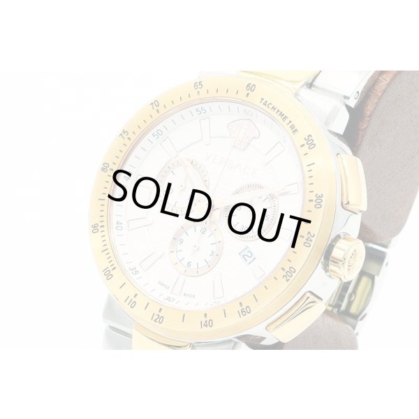 ヴェルサーチ　ミスティックスポーツクロノ　ＶＦＧ１３００１５　白文字盤　サイド拡大