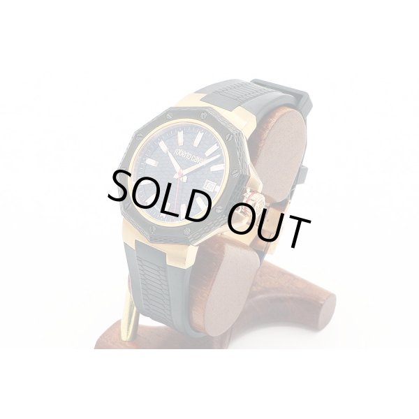 ロベルトカヴァリ Ｂｙフランクミューラー　ＲＶ １Ｇ０３８　黒文字盤　サイド