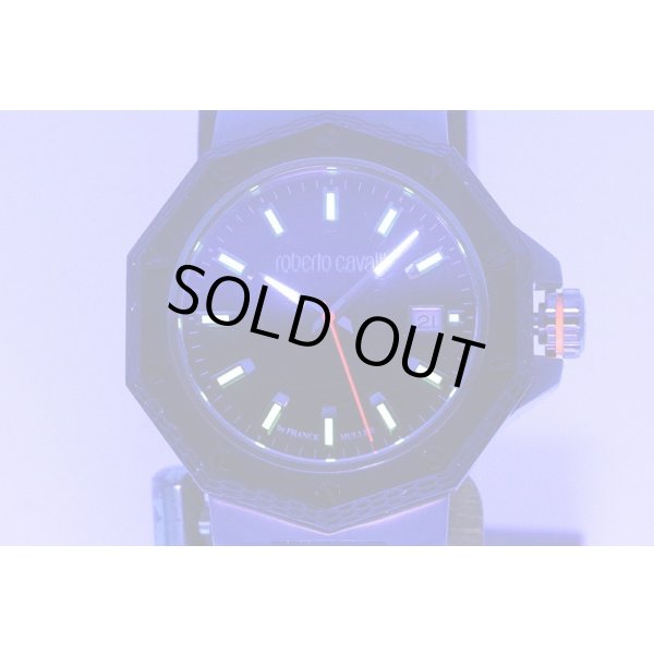 ロベルトカヴァリ Ｂｙフランクミューラー　ＲＶ １Ｇ０３８　黒文字盤　ライト