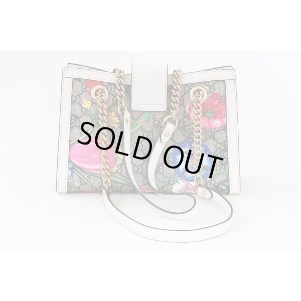 グッチ　フローラー パドロック GGスモールショルダーバック 498156 204991 ベージュ／ホワイト　裏面