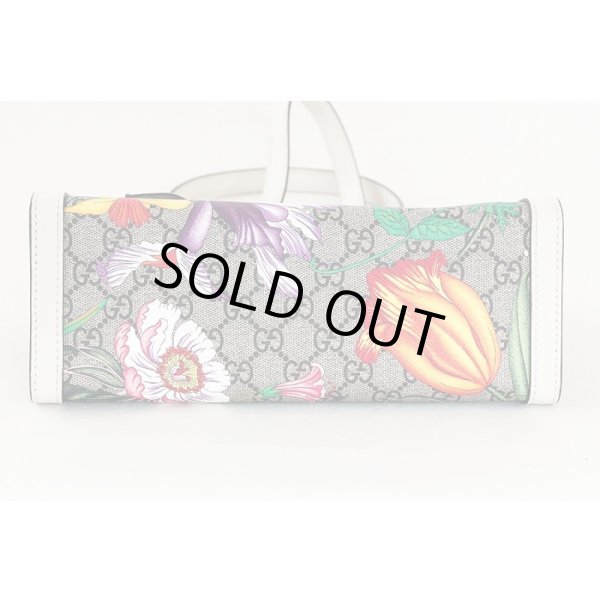 グッチ　フローラー パドロック GGスモールショルダーバック 498156 204991 ベージュ／ホワイト　底