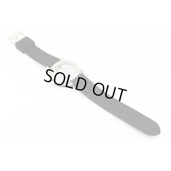 ジン　１０５　ＳＴ．ＳＡ．ＵＴＣ　黒文字盤　革ベルト状態　裏面