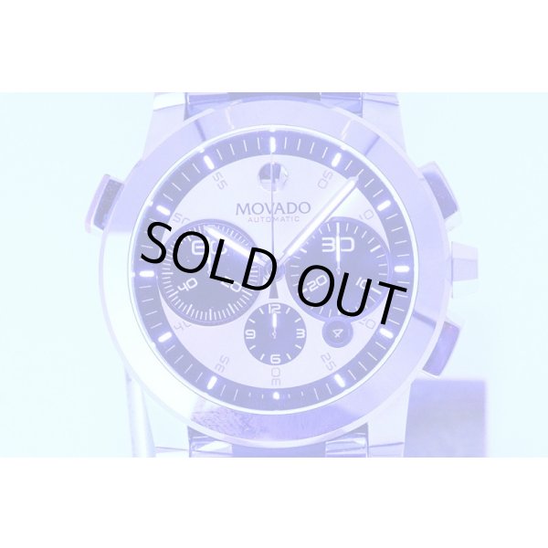 モバード　ヴィジオ　クロノグラフ　３８．Ｈ９．１８９１　銀文字盤　黒インダイアル　ライト