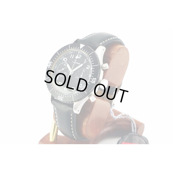 ジン　１５５　レプリカ　２カウンタークロノ　黒文字盤　サイド