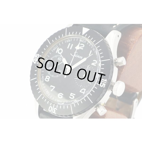 ジン　１５５　レプリカ　２カウンタークロノ　黒文字盤　サイド拡大