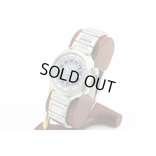 オリス　クロノリスデイト　７３３．７７３７　グレー文字盤　サイド