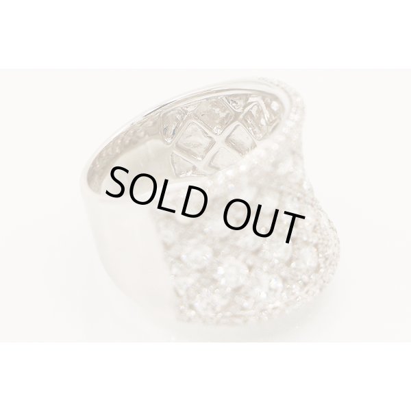 K18WG ダイアイリリング 3.07ct 9.70g