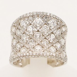 画像: K18WG ダイアイリリング 3.07ct 9.70g