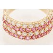 K18PG ピンクサファイアダイアイリリング 0.758ct 0.973ct 6.60g　拡大