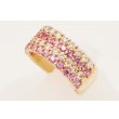 K18PG ピンクサファイアダイアイリリング 0.758ct 0.973ct 6.60g　サイド