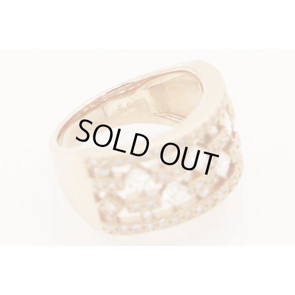 K18PG ダイアイリリング 0.90ct 8.40g　刻印(2)