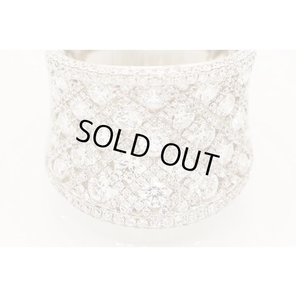 K18WG ダイアイリリング 3.07ct 9.70g　拡大